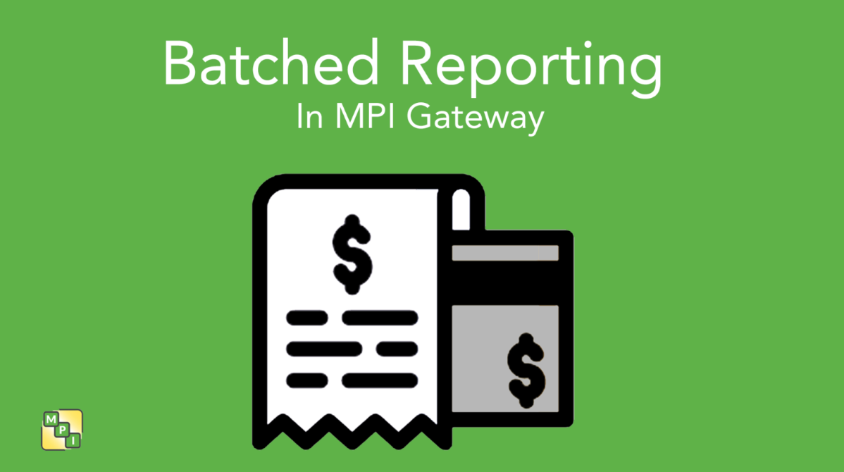 Batched Reporting Through MPI Gateway