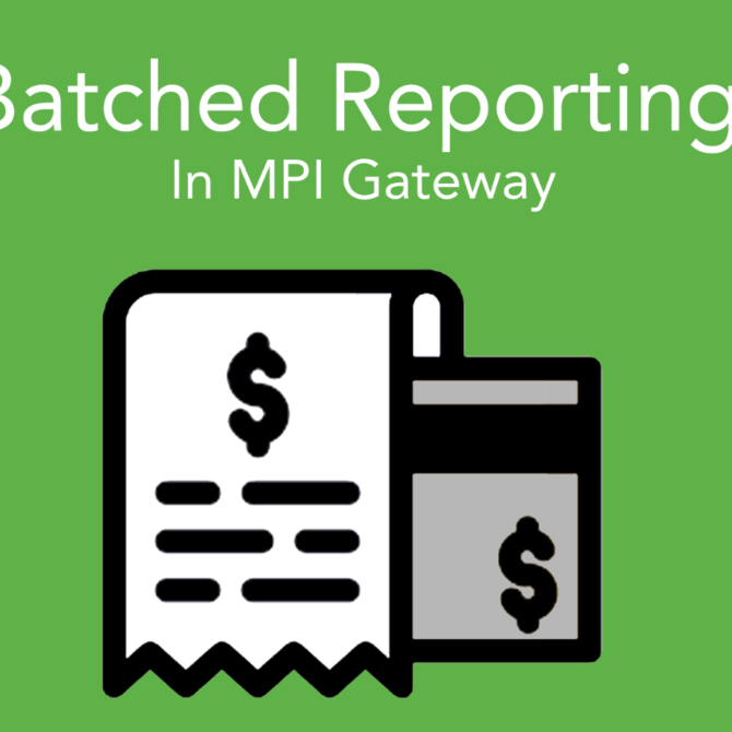 Batched Reporting Through MPI Gateway