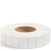 White adhesive barcode labels